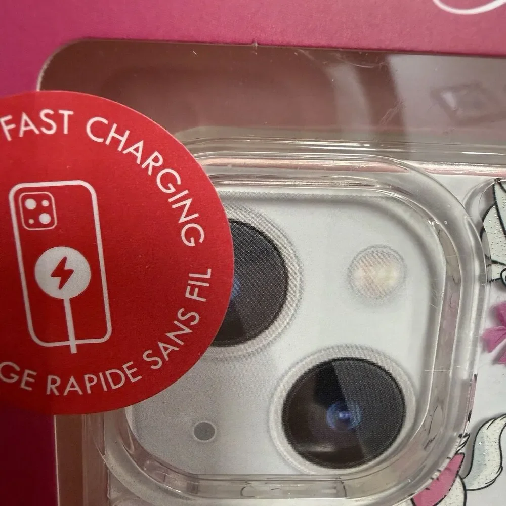 Disney Aristocats MARIE iPhone 13 / 14 / 15 Phone Case & Charm Glitter Cat NEW